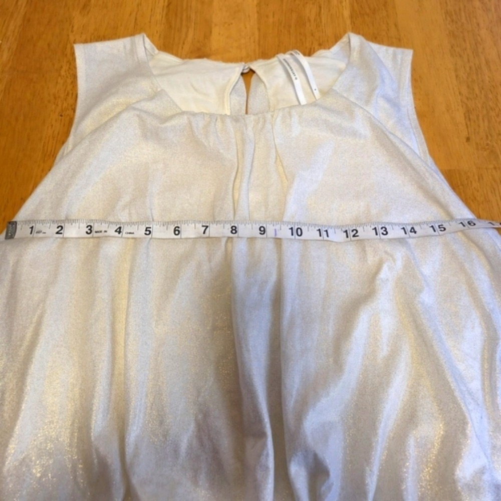 Anthropologie Cream Boxy Sleeveless Tank Top - Picture 4 of 11